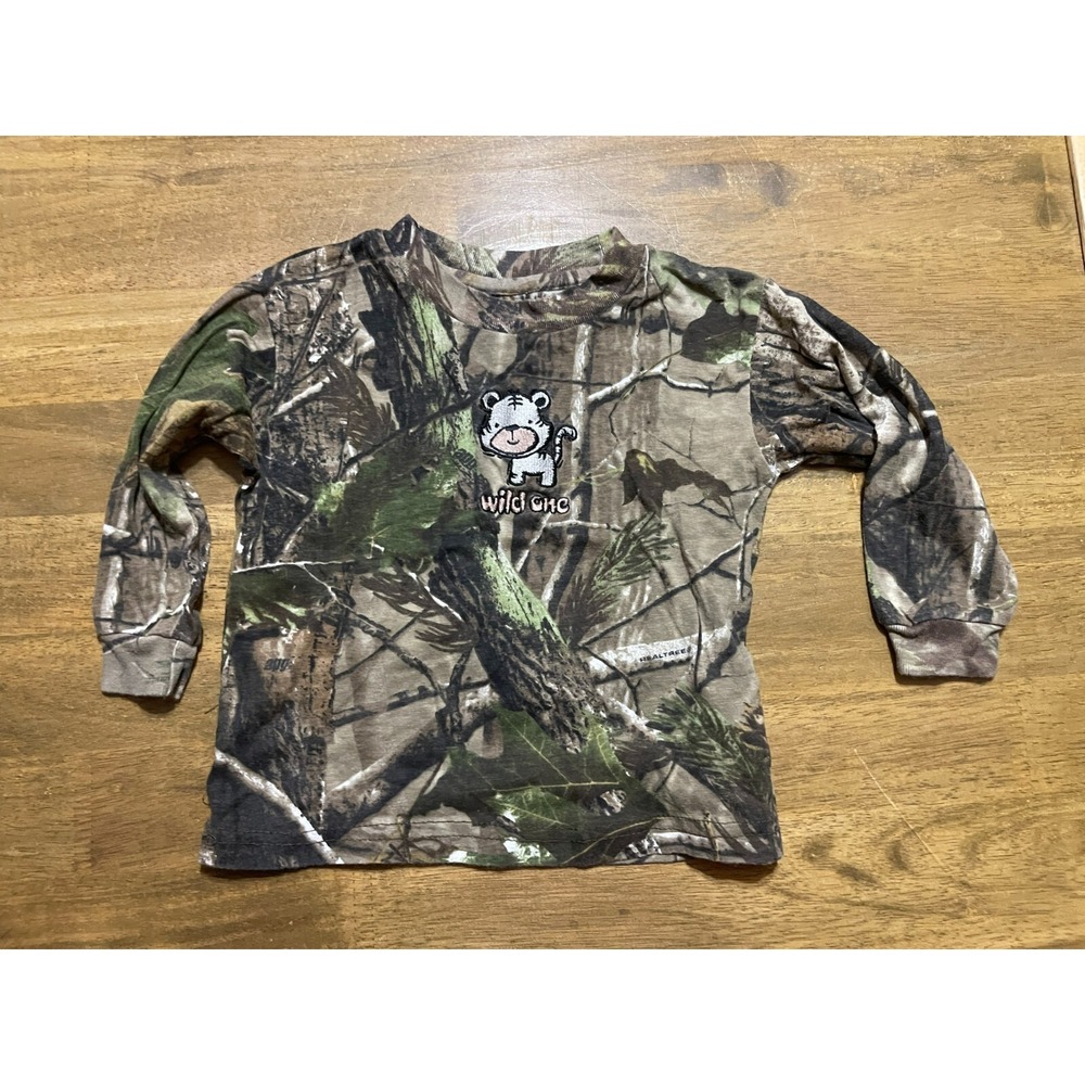 Ranger Shirt, Boy's Size 3T, Brown, Camouflage, Wild One Embroidered - Tiger